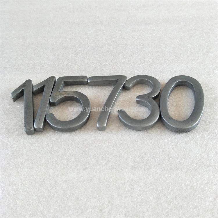 Stamped Carbon Steel Small Metal Letters and Numbers