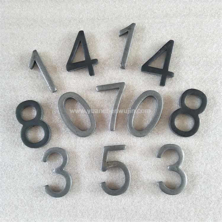 Stamped Carbon Steel Small Metal Letters and Numbers