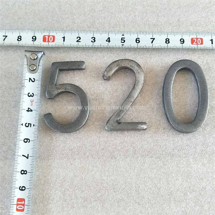 Stamped Carbon Steel Small Metal Letters and Numbers