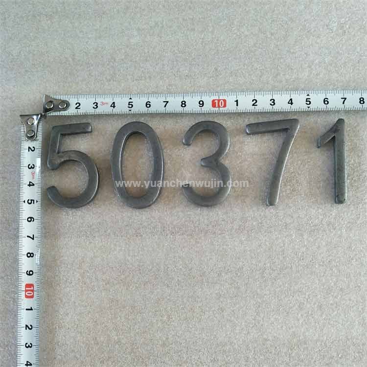 Stamped Carbon Steel Small Metal Letters and Numbers